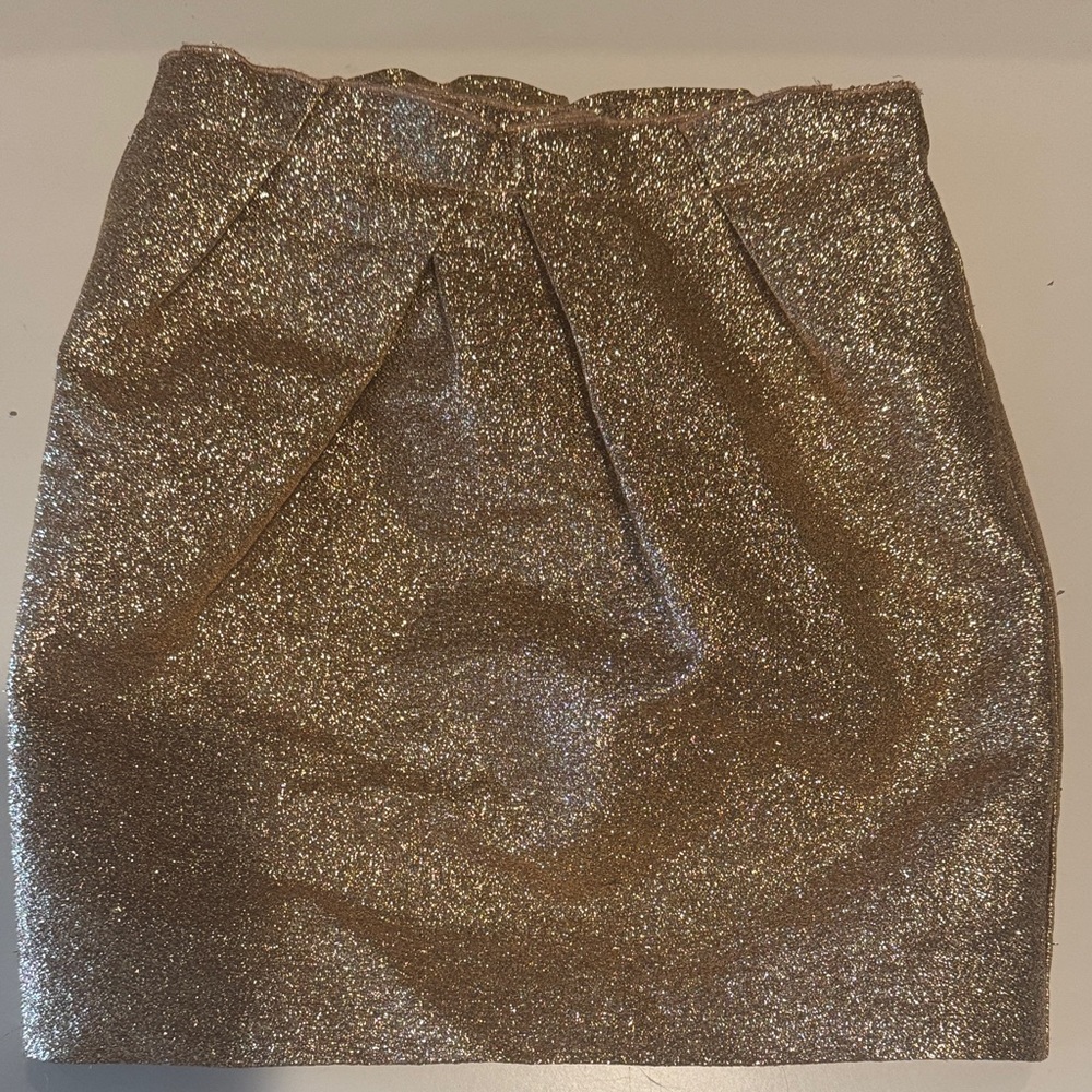 Zara Glittering Gold Kids Skirt - Picture 1 of 5